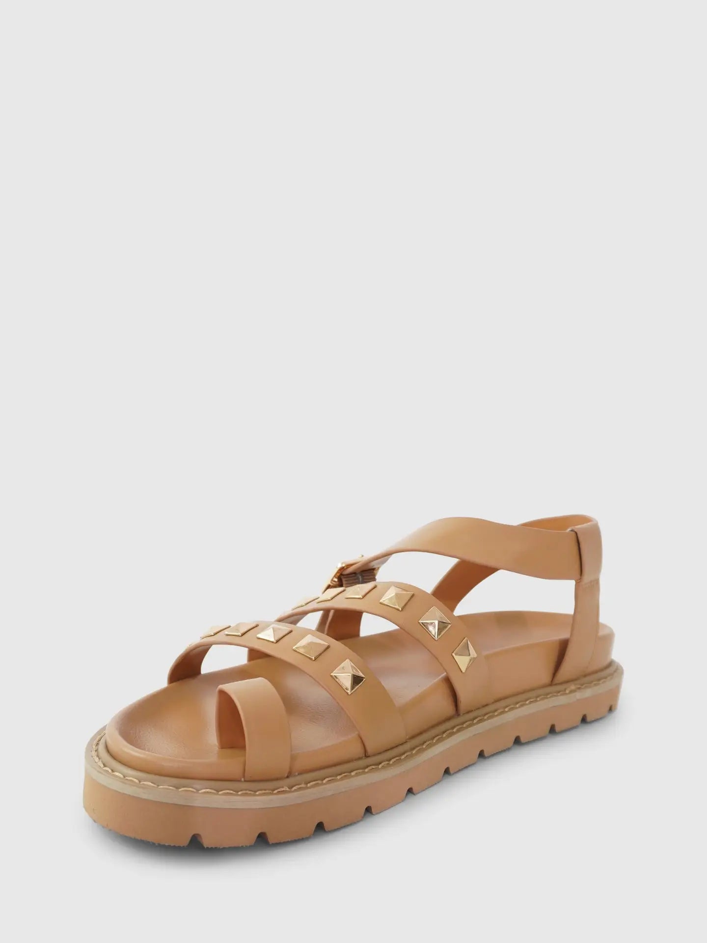 Morning Mood Chunky Stud Sandal - Tan