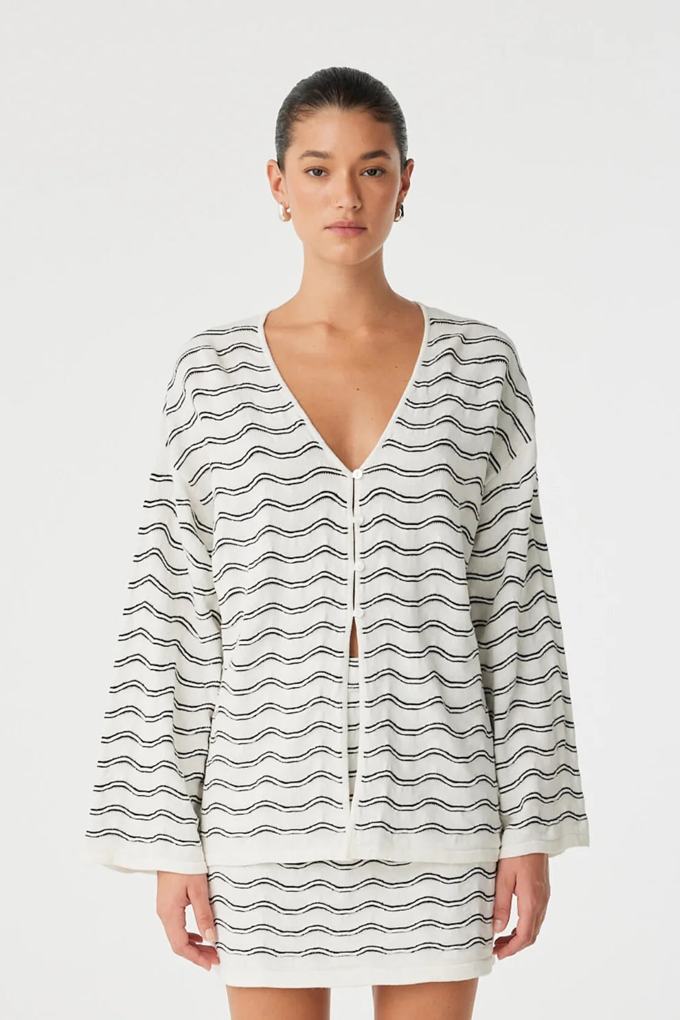 Onda Long Sleeve - Cream Wave