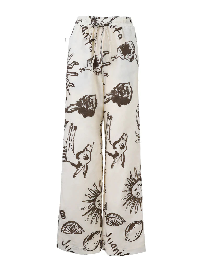 Nacida pants Juanita print cream