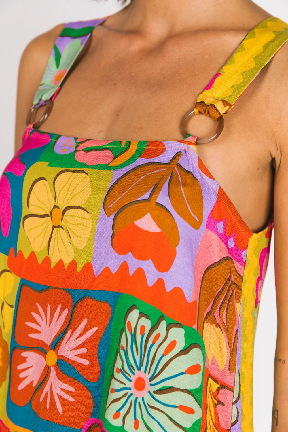 Blue Skies Mini Dress - Rainbow