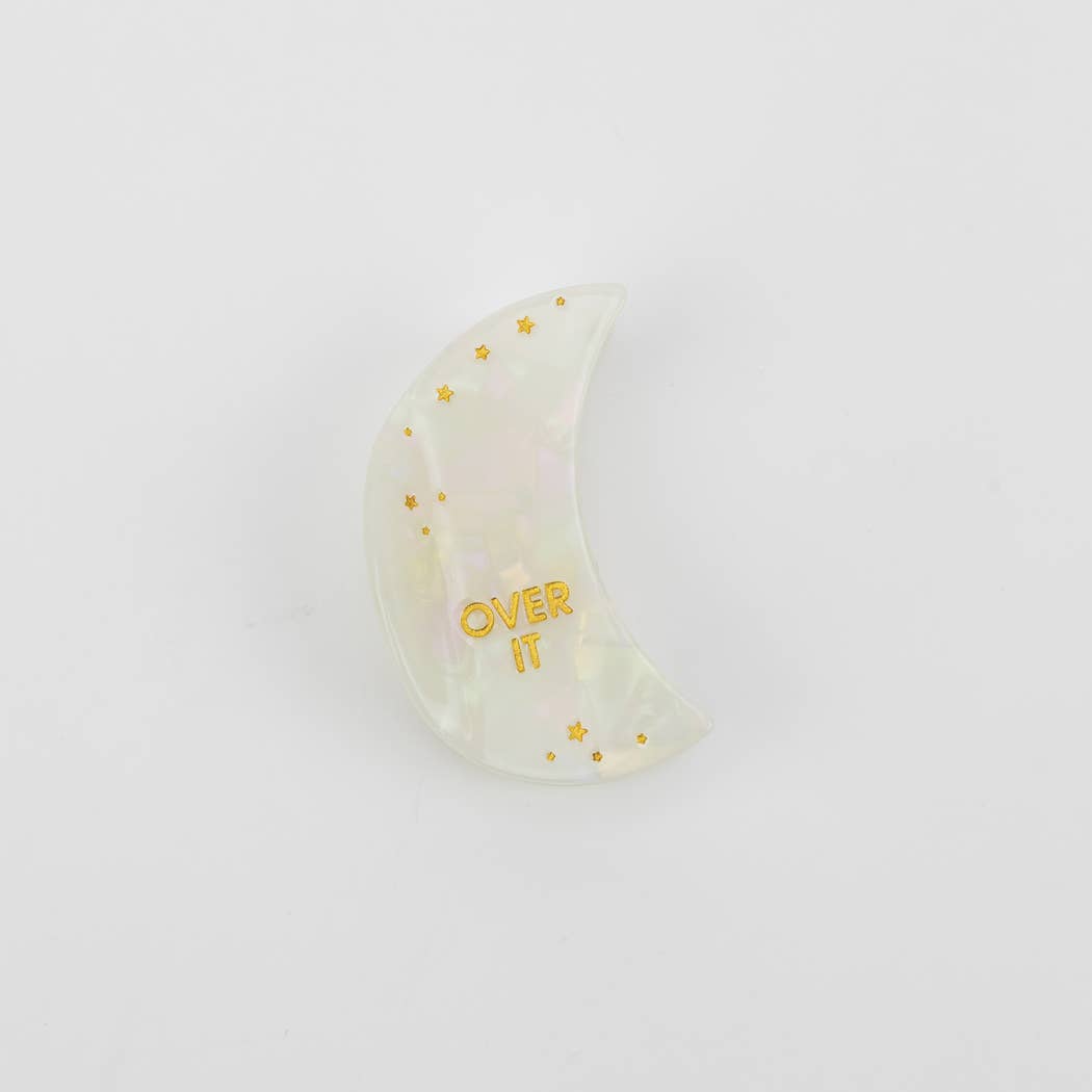Over It - Crescent Moon Acetate Hair Claw Clip