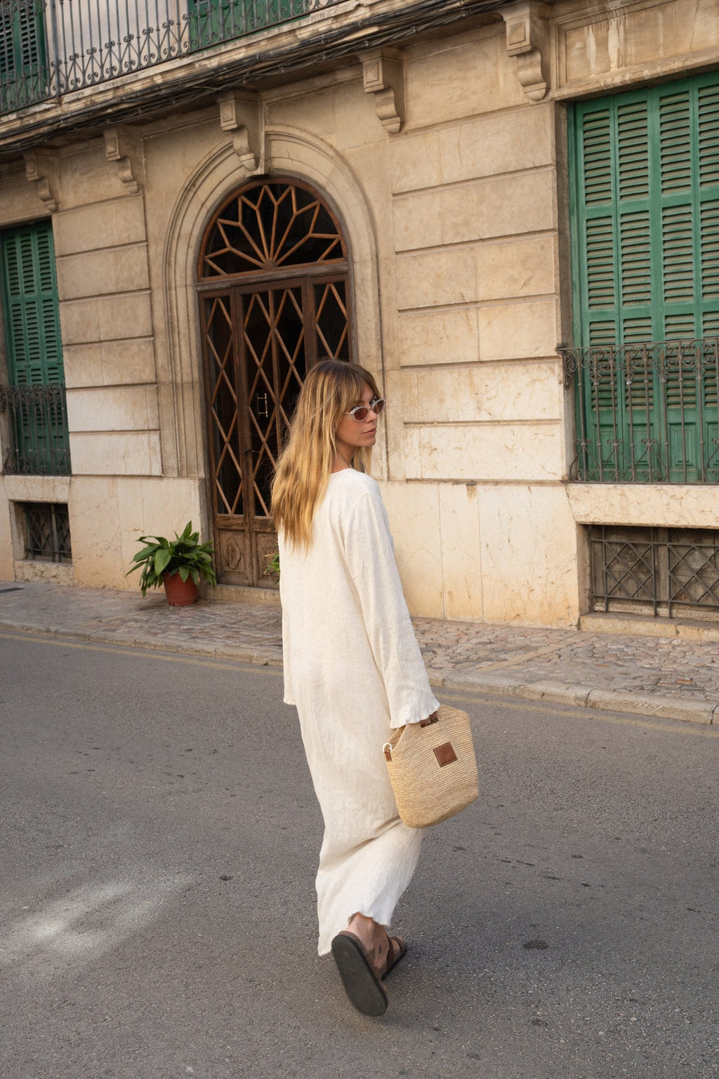 Leather Trimmed Raffia Nim- BB