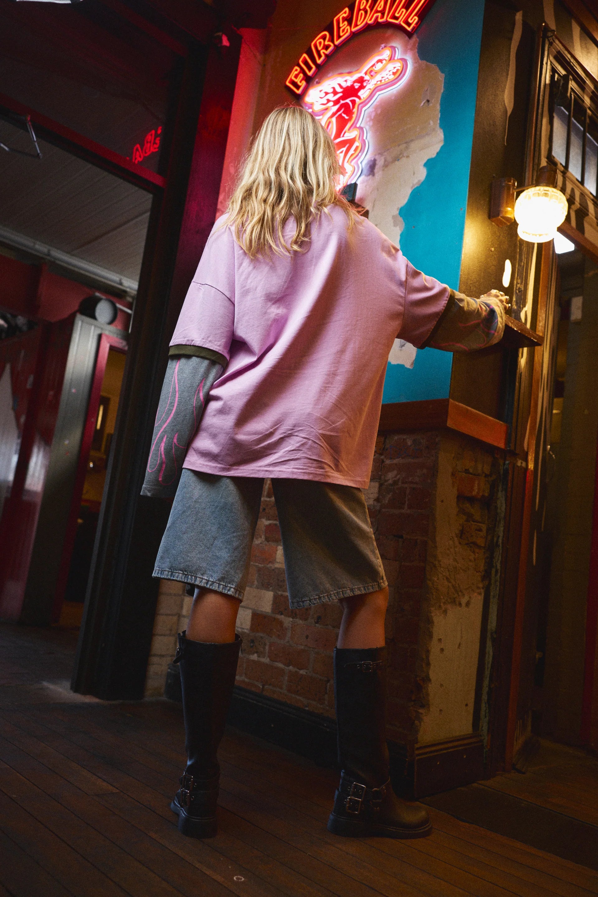 Love Sick Layered Tee - Wisteria
