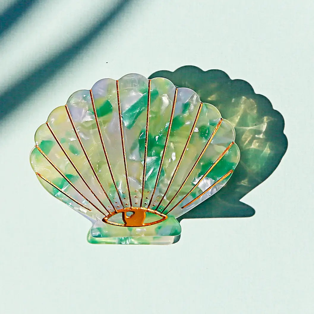 Green Mix Shell Clip