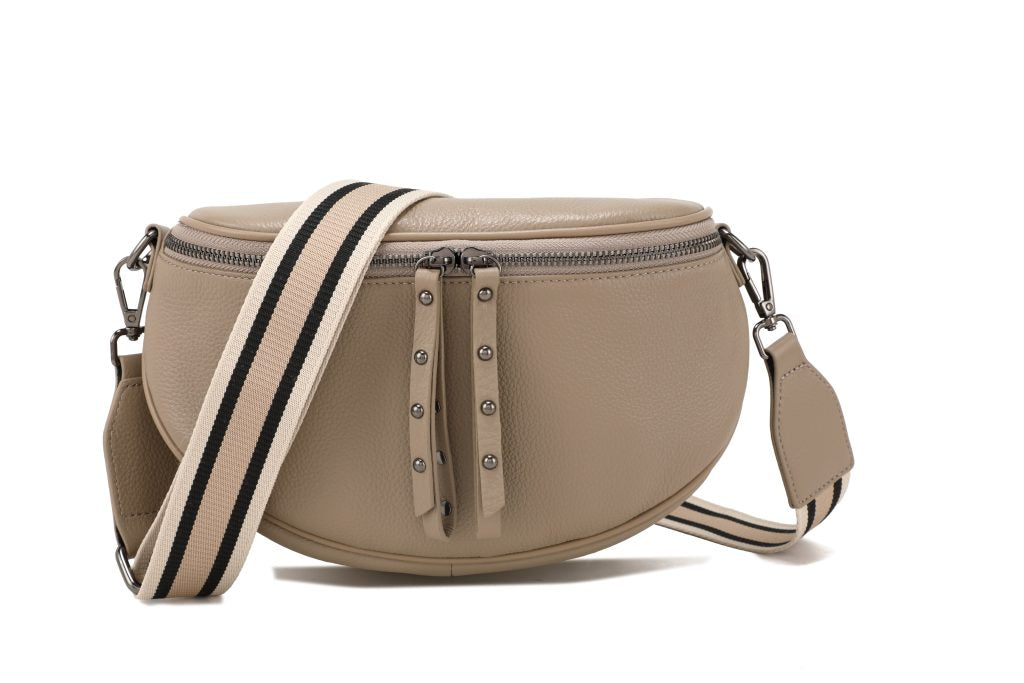 Obsessed Stone/Gunmetal Crossbody Bag