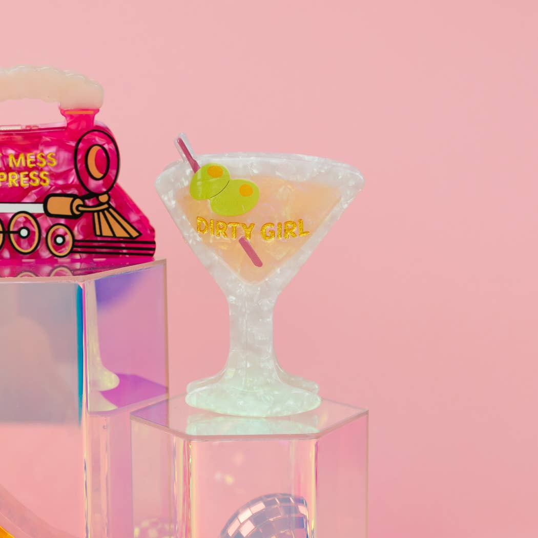 Dirty Girl - Martini Acetate Hair Claw Clip