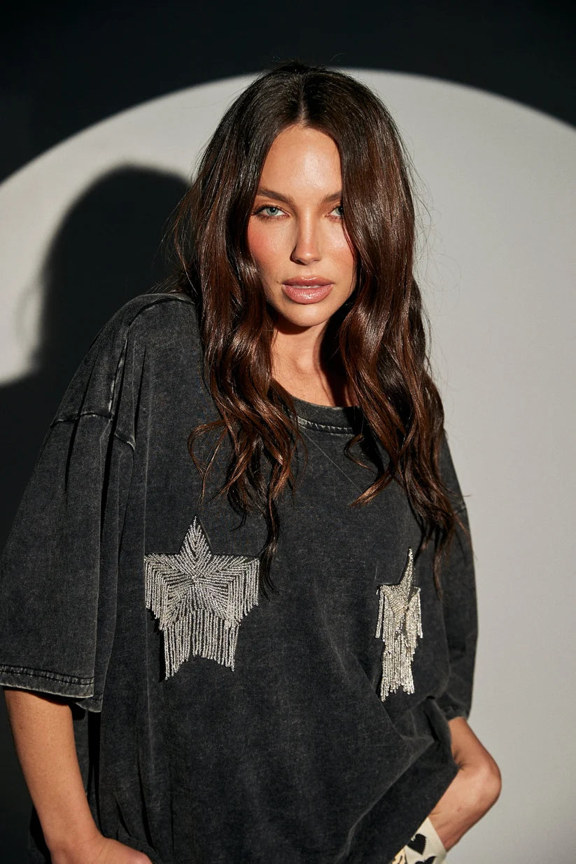 Sparkle Titty Tee black