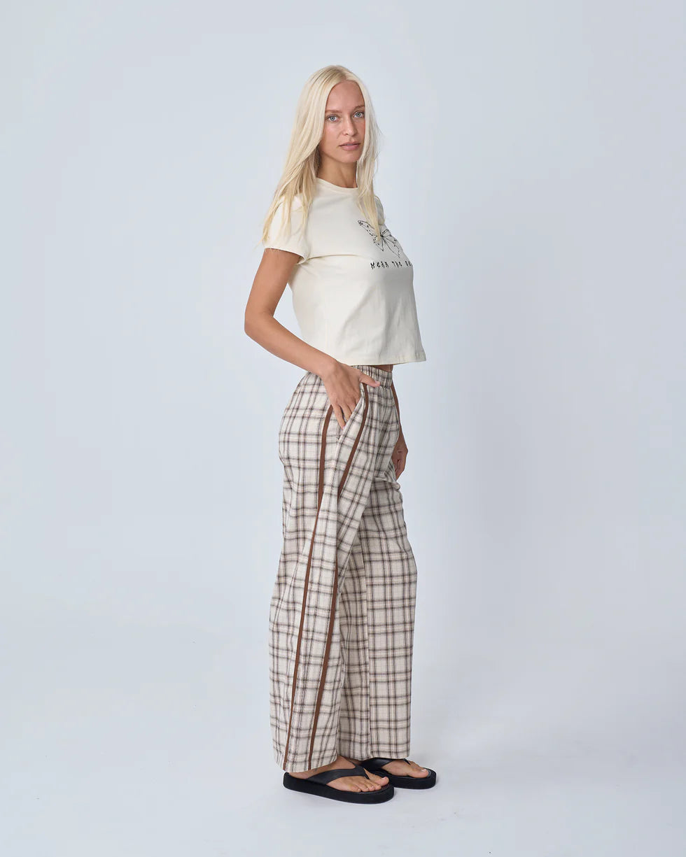 Racer Pant - Brown Plaid