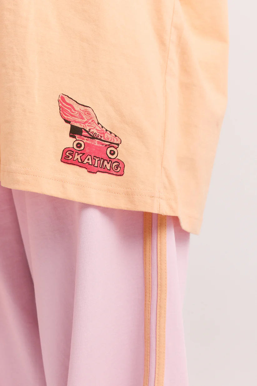 Skate Don't Hate tee Peach