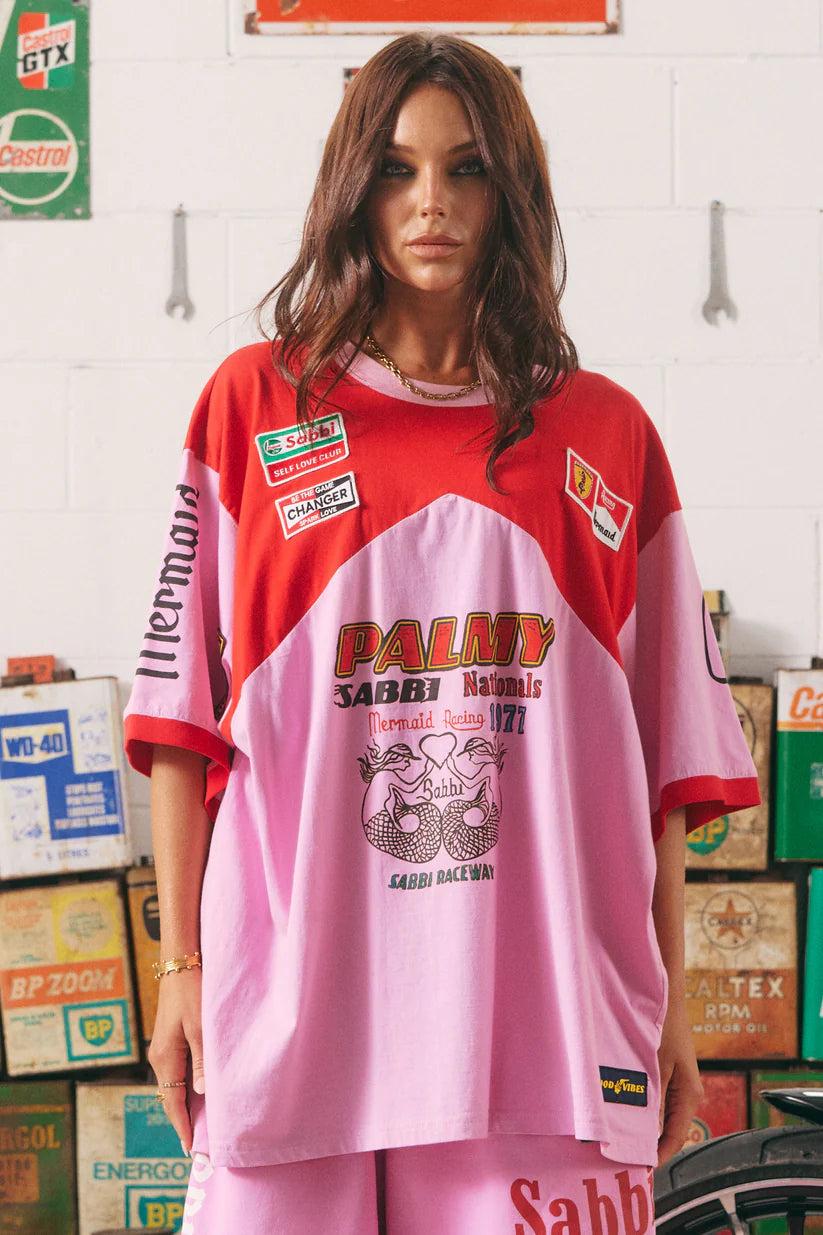 The Mermaid Racing Tee Pink