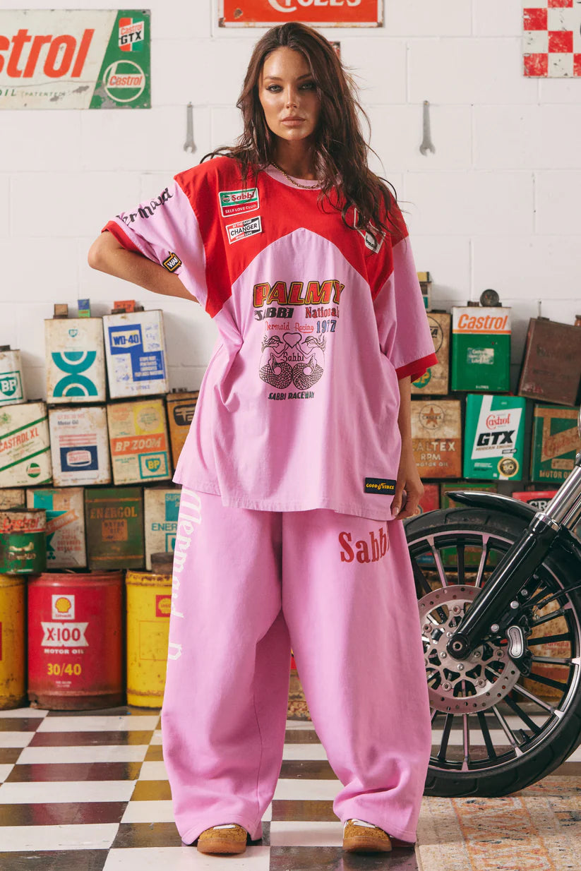 The Mermaid Racing Tee Pink