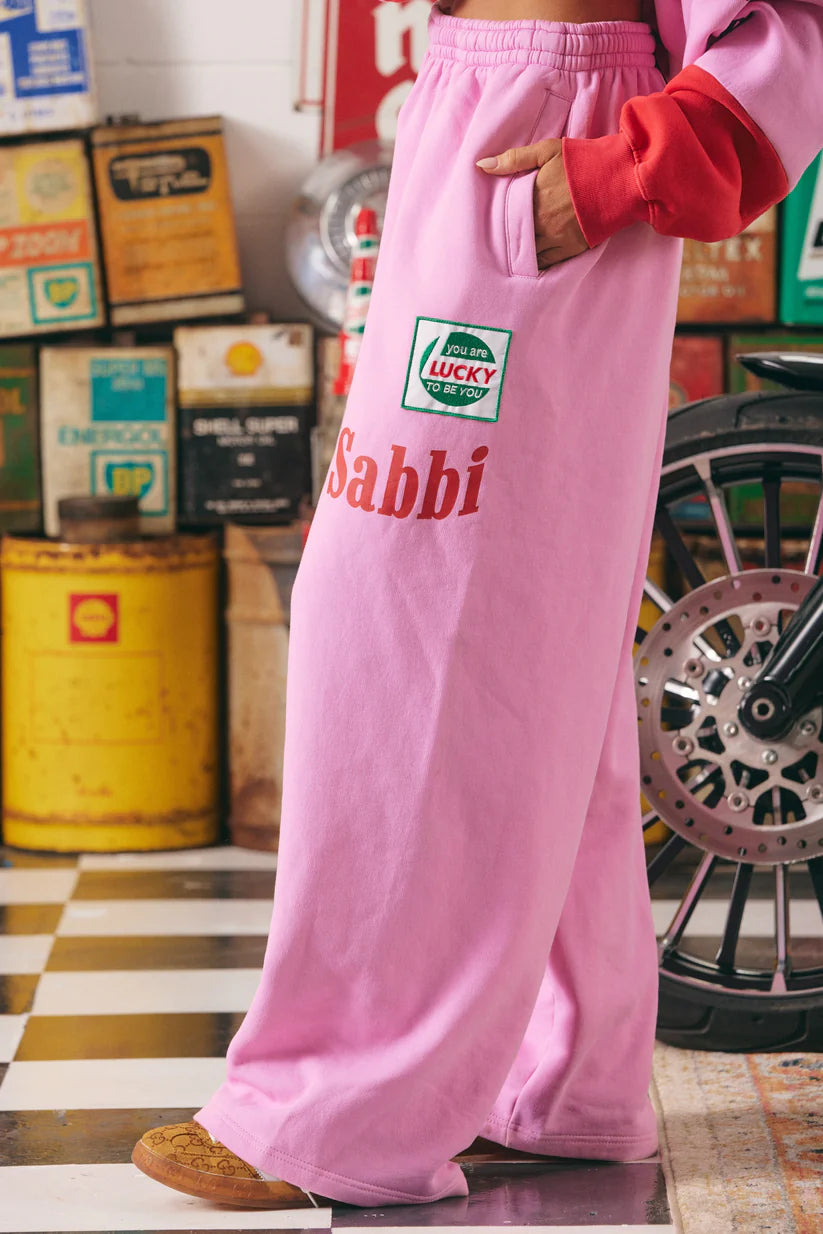 Wide leg Sweat Pants - Pink