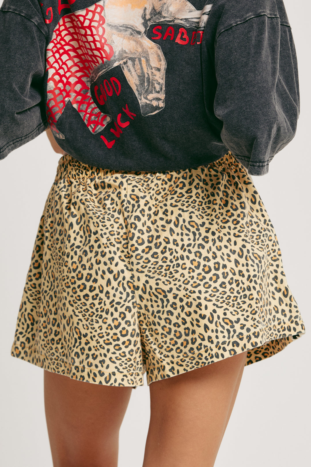 Leopard Raving Hearts Shorts