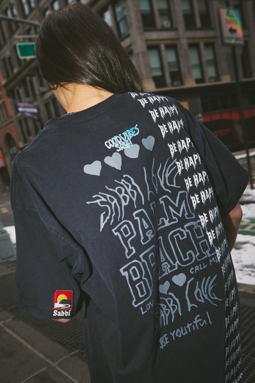 THE BE HAPPY TEE - BLACK