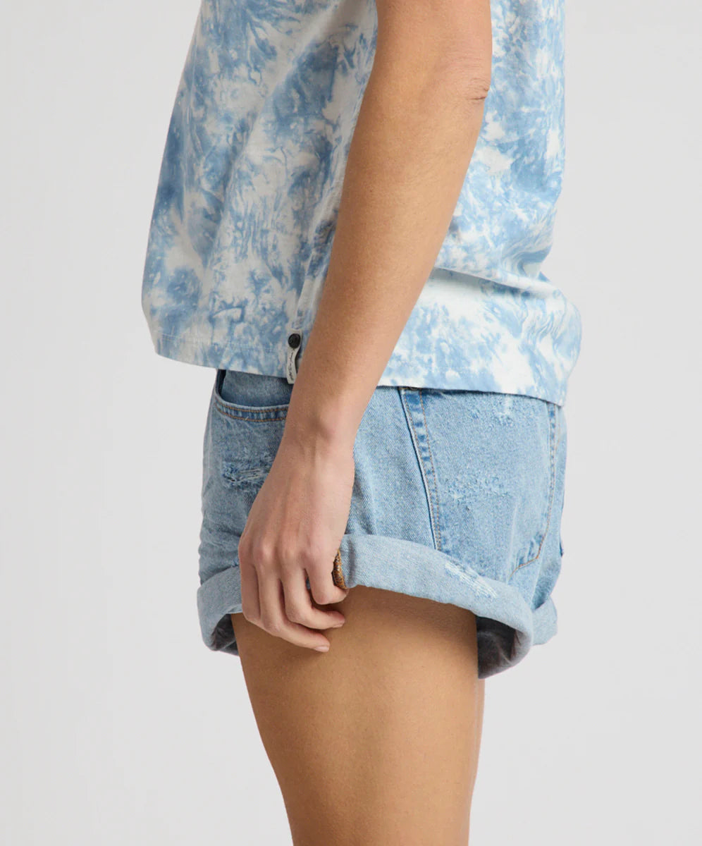 Long Bandits Low Waist Denim Shorts - Riviera Blue
