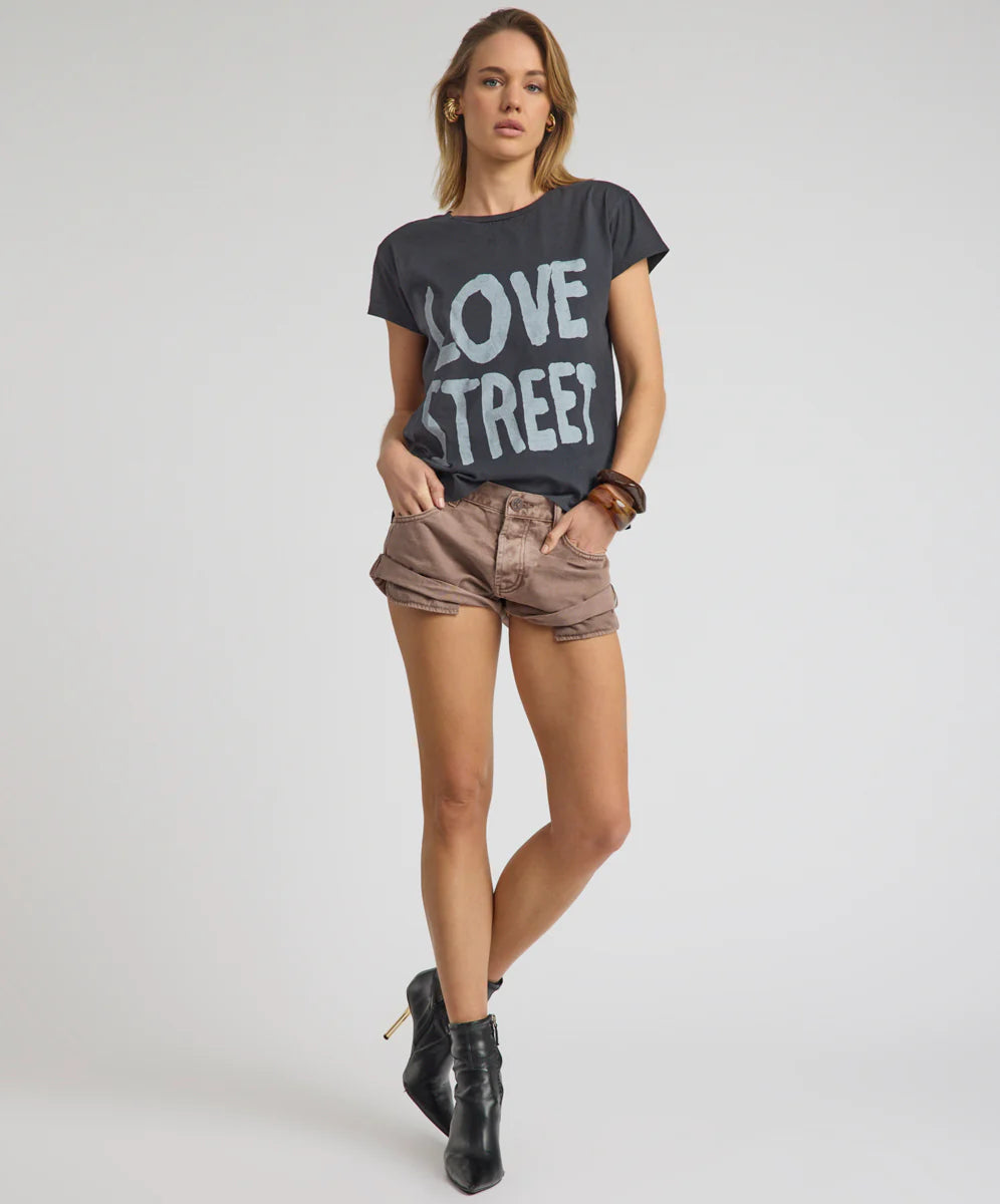 Love Street Classic Tee - Stone Wash Black