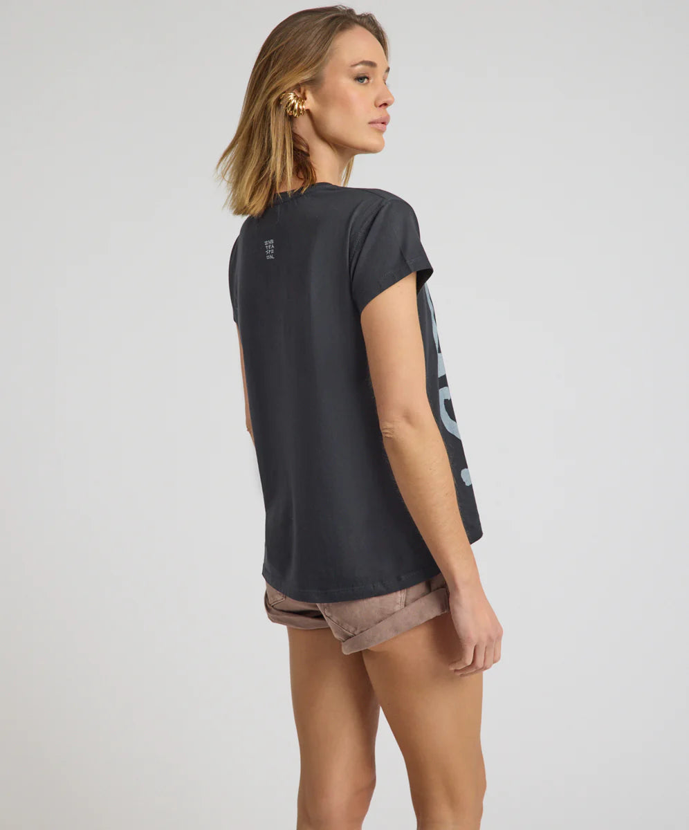 Love Street Classic Tee - Stone Wash Black
