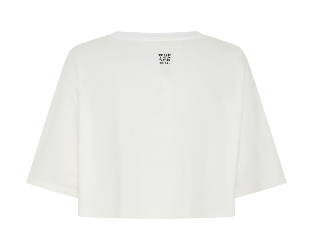 One Logo Boxy Crop Tee - Ivory