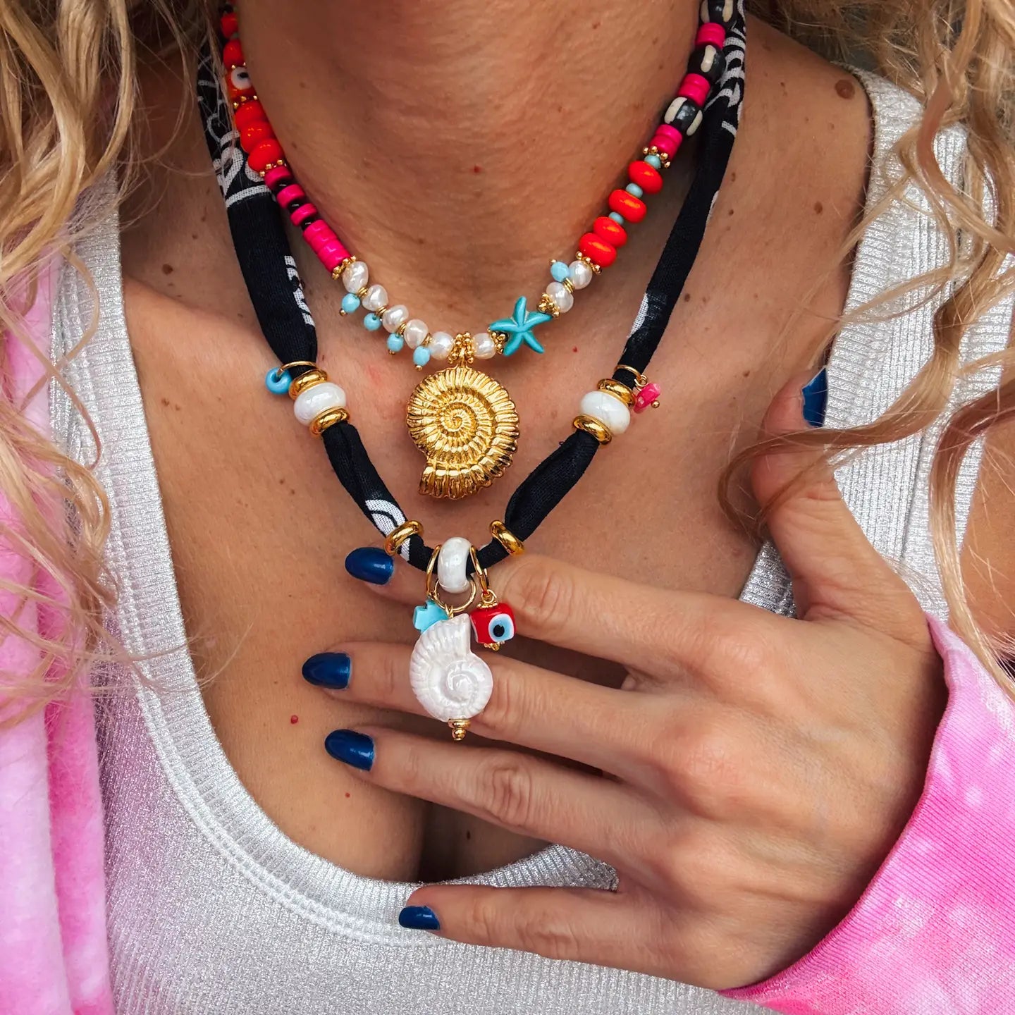 Goupi Bohemian Colorful Beaded Choker