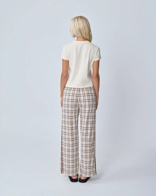 Racer Pant - Brown Plaid