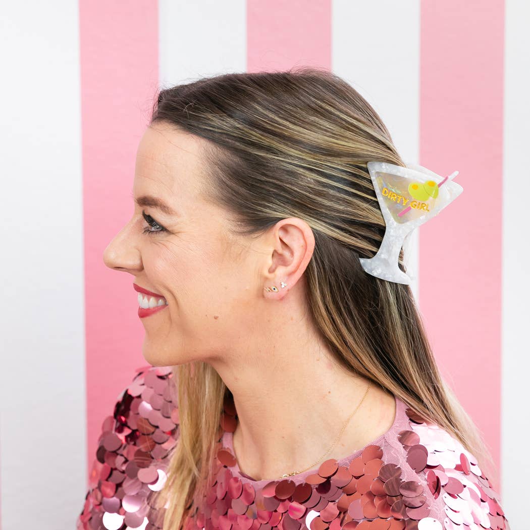 Dirty Girl - Martini Acetate Hair Claw Clip