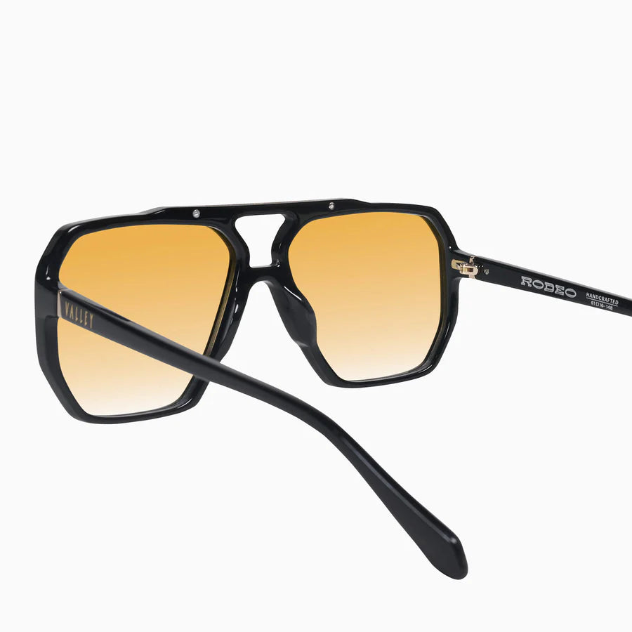 Rodeo- Gloss Black w Orange Grad Lens