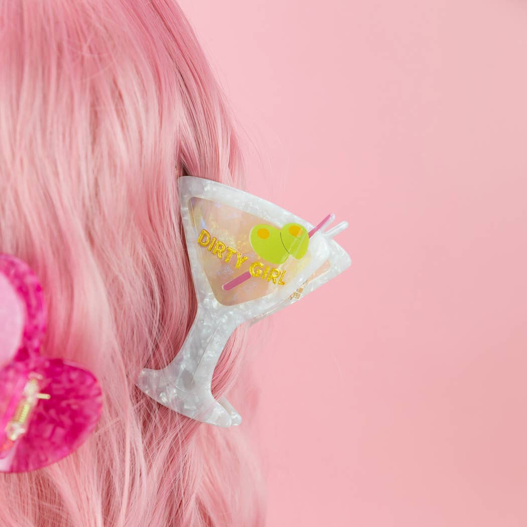 Dirty Girl - Martini Acetate Hair Claw Clip