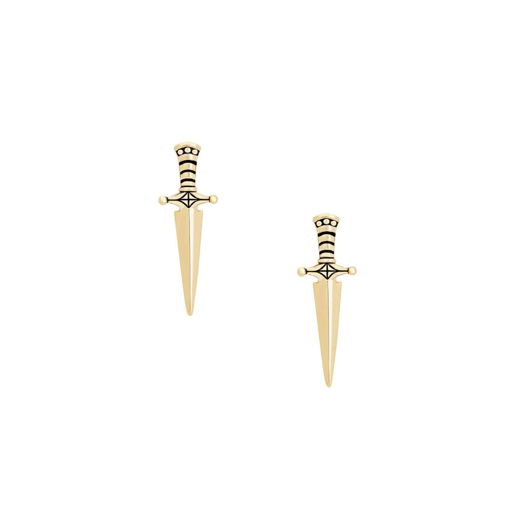 Dagger Studs: 18K Gold Plated