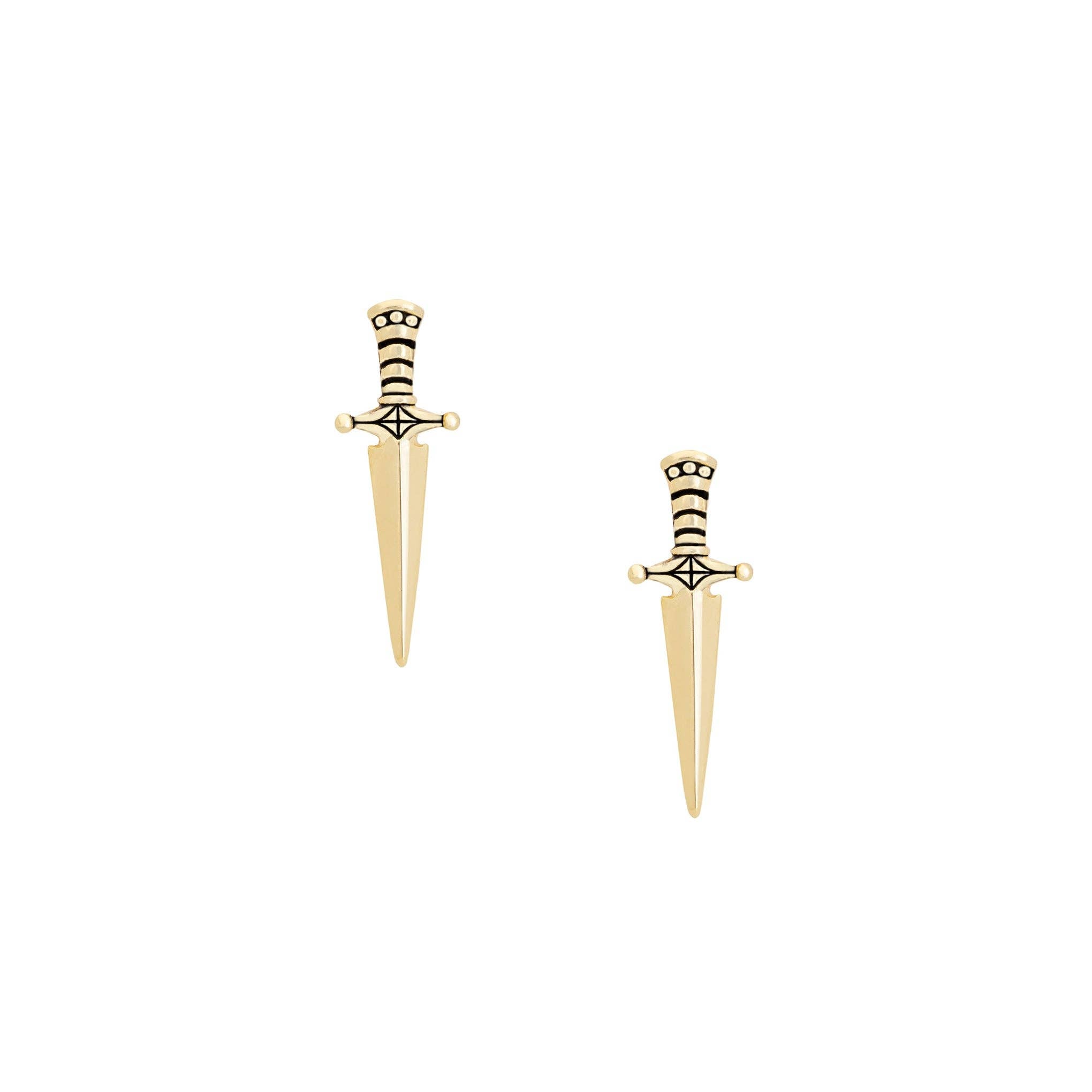 Dagger Studs: 18K Gold Plated