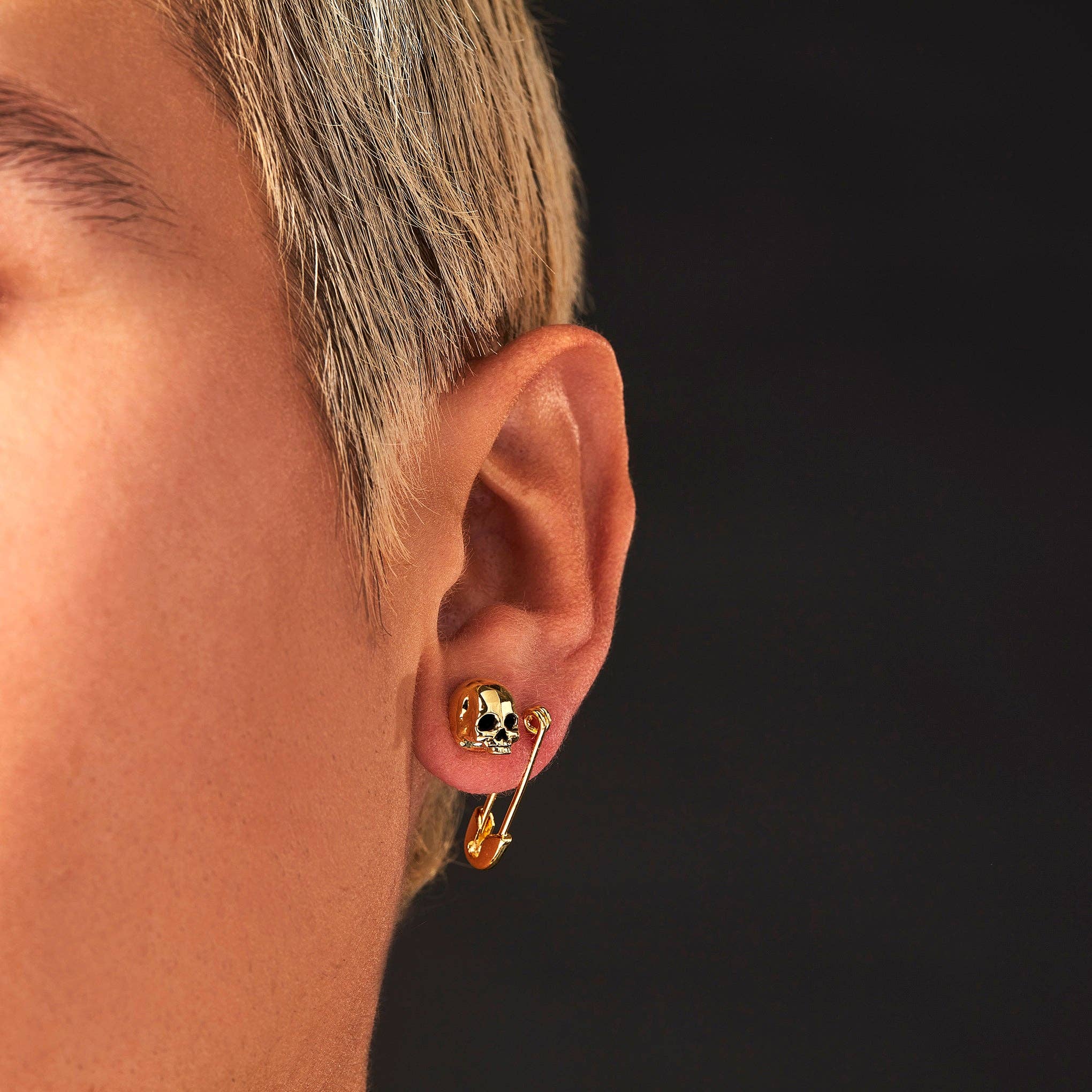 Cerebrum Studs: Rhodium Plated
