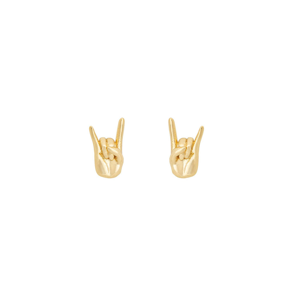 Heavy Metal Studs: 18K Gold Plated