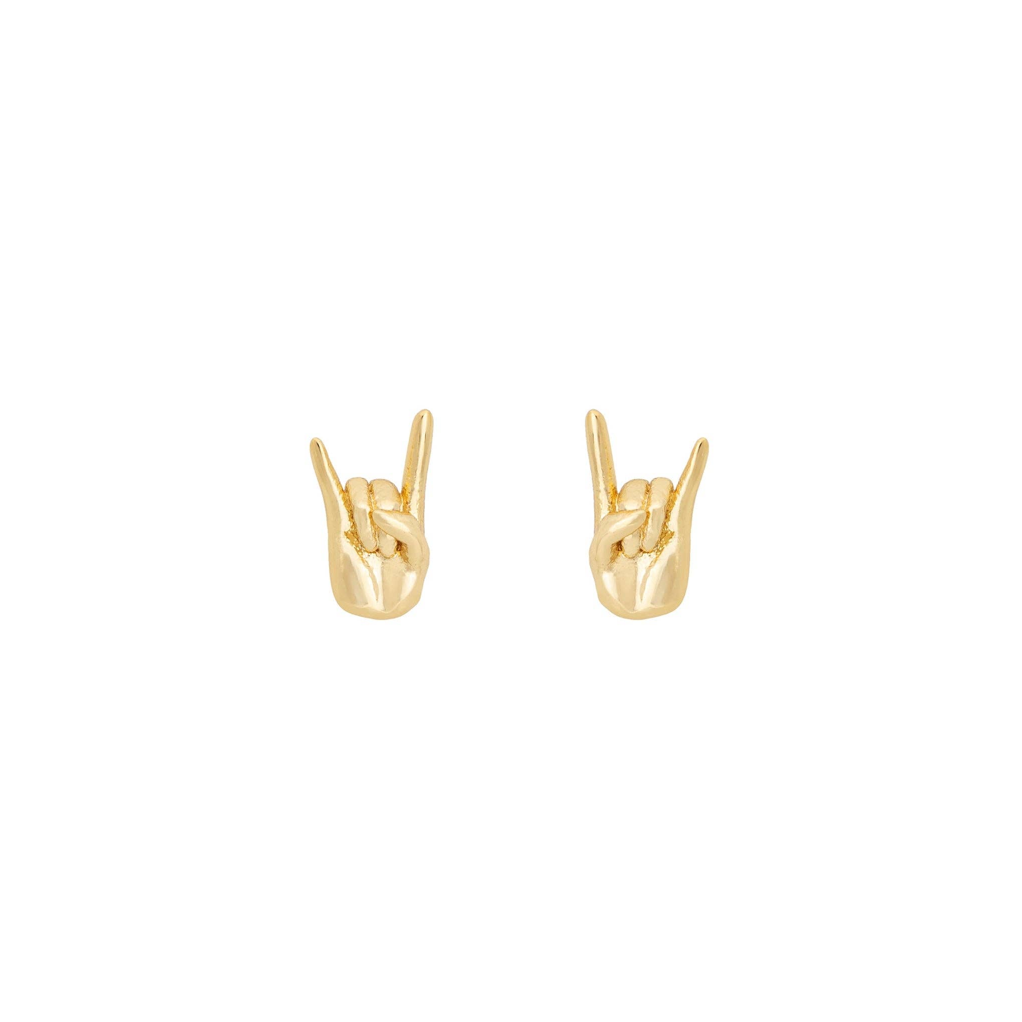 Heavy Metal Studs: 18K Gold Plated