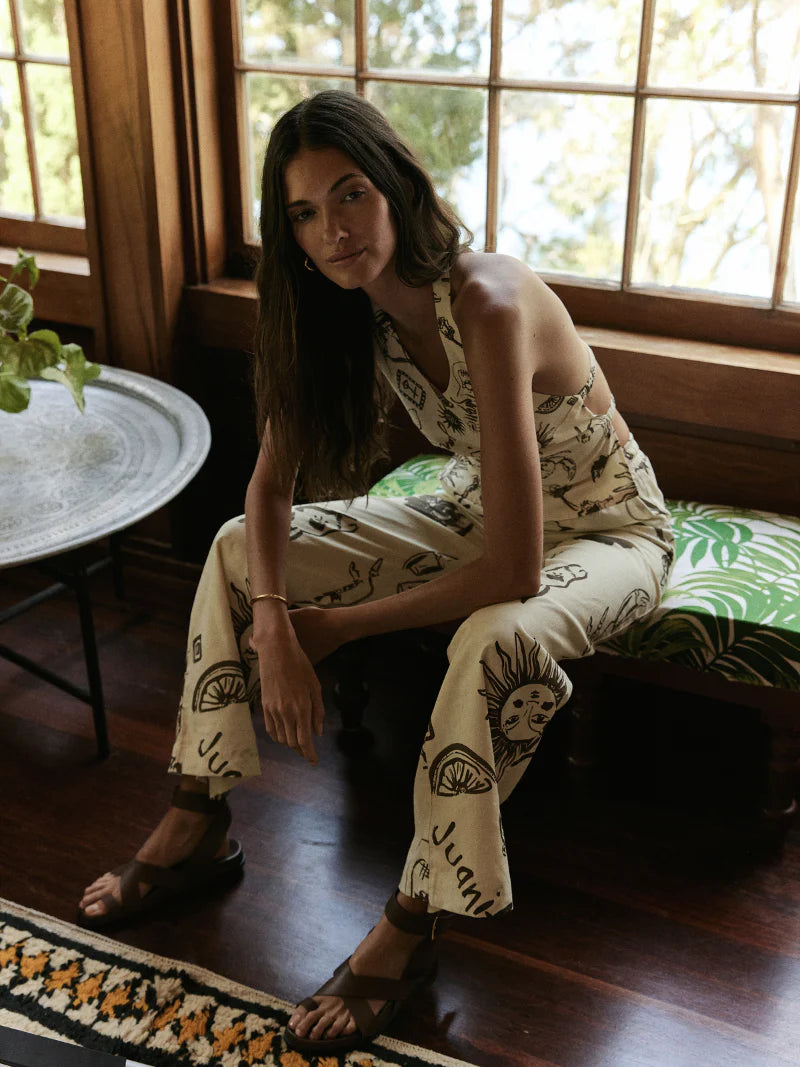 Nacida pants Juanita print cream