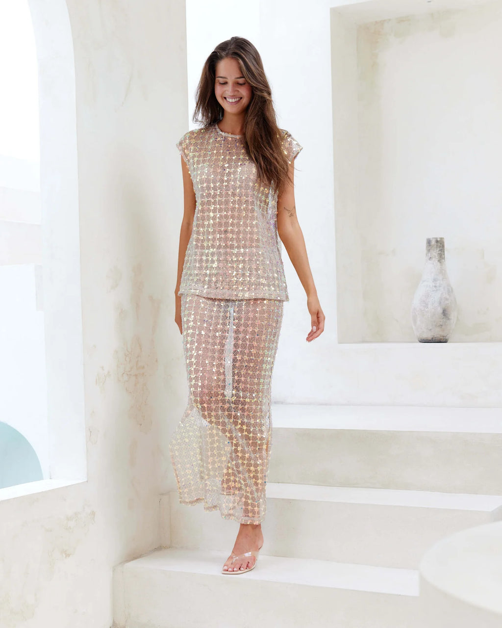 Fallon Skirt- Champagne