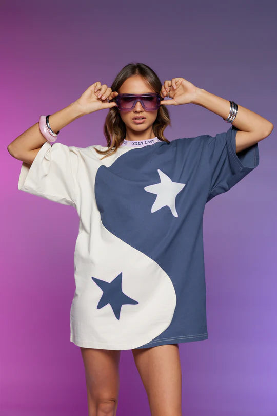 ONLY LOVERS LEFT- Yin Yang Tee Dress ~ Stone Lilac