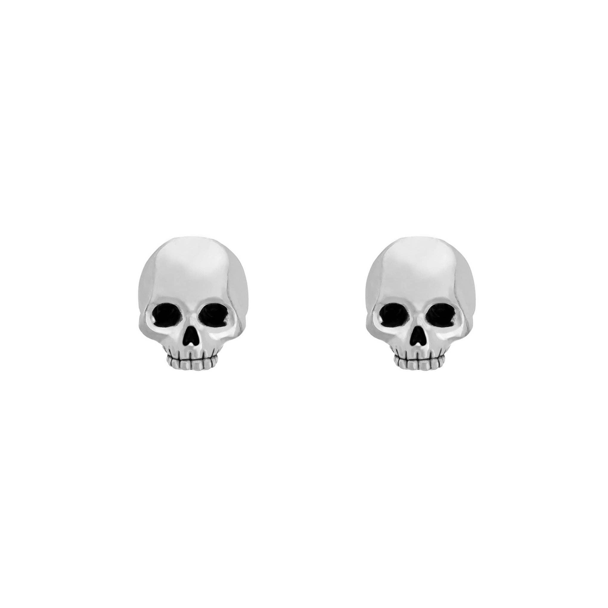 Cerebrum Studs: Rhodium Plated