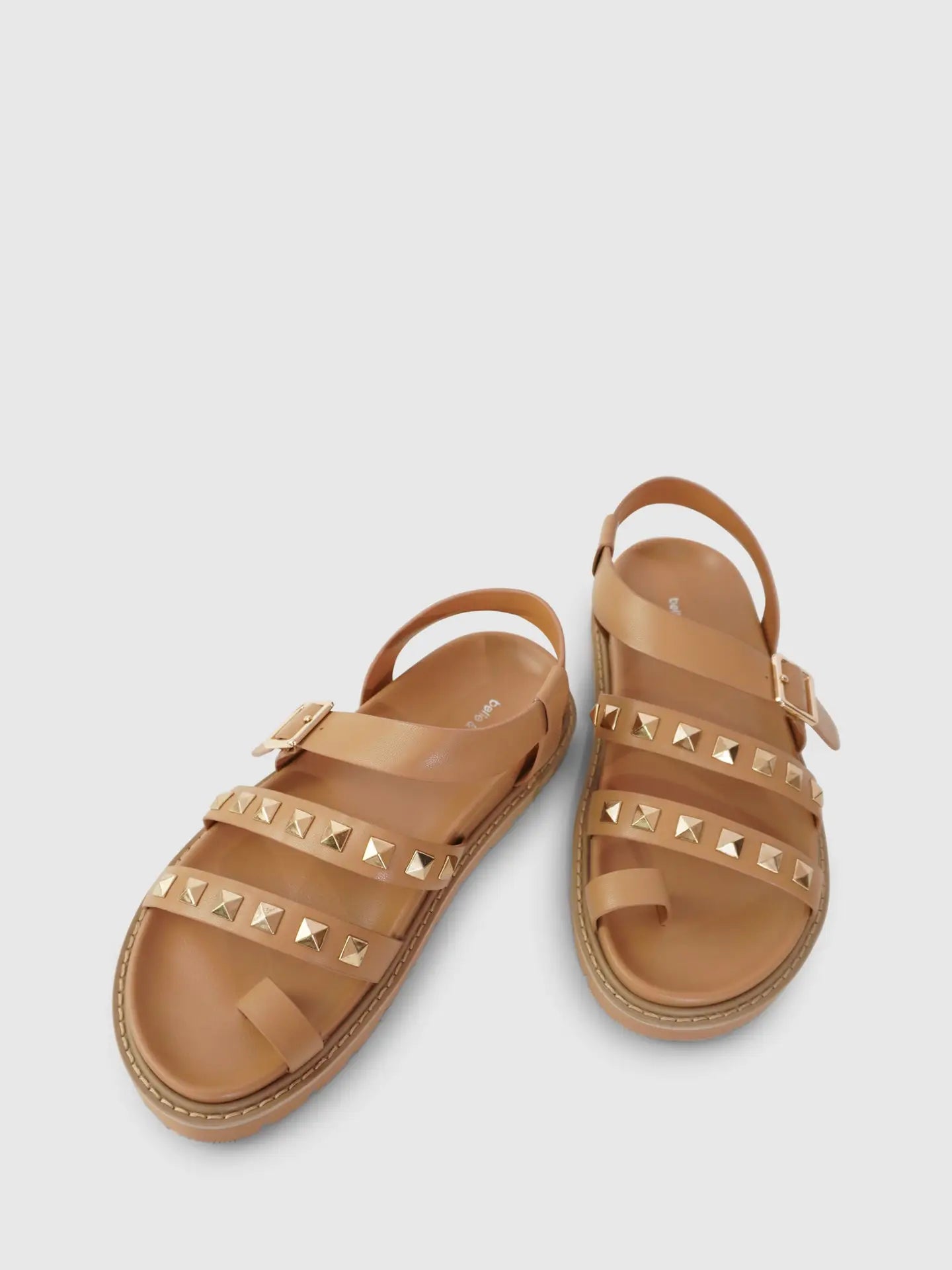 Morning Mood Chunky Stud Sandal - Tan