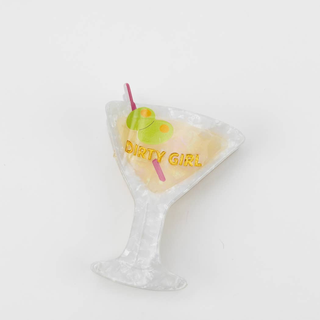 Dirty Girl - Martini Acetate Hair Claw Clip