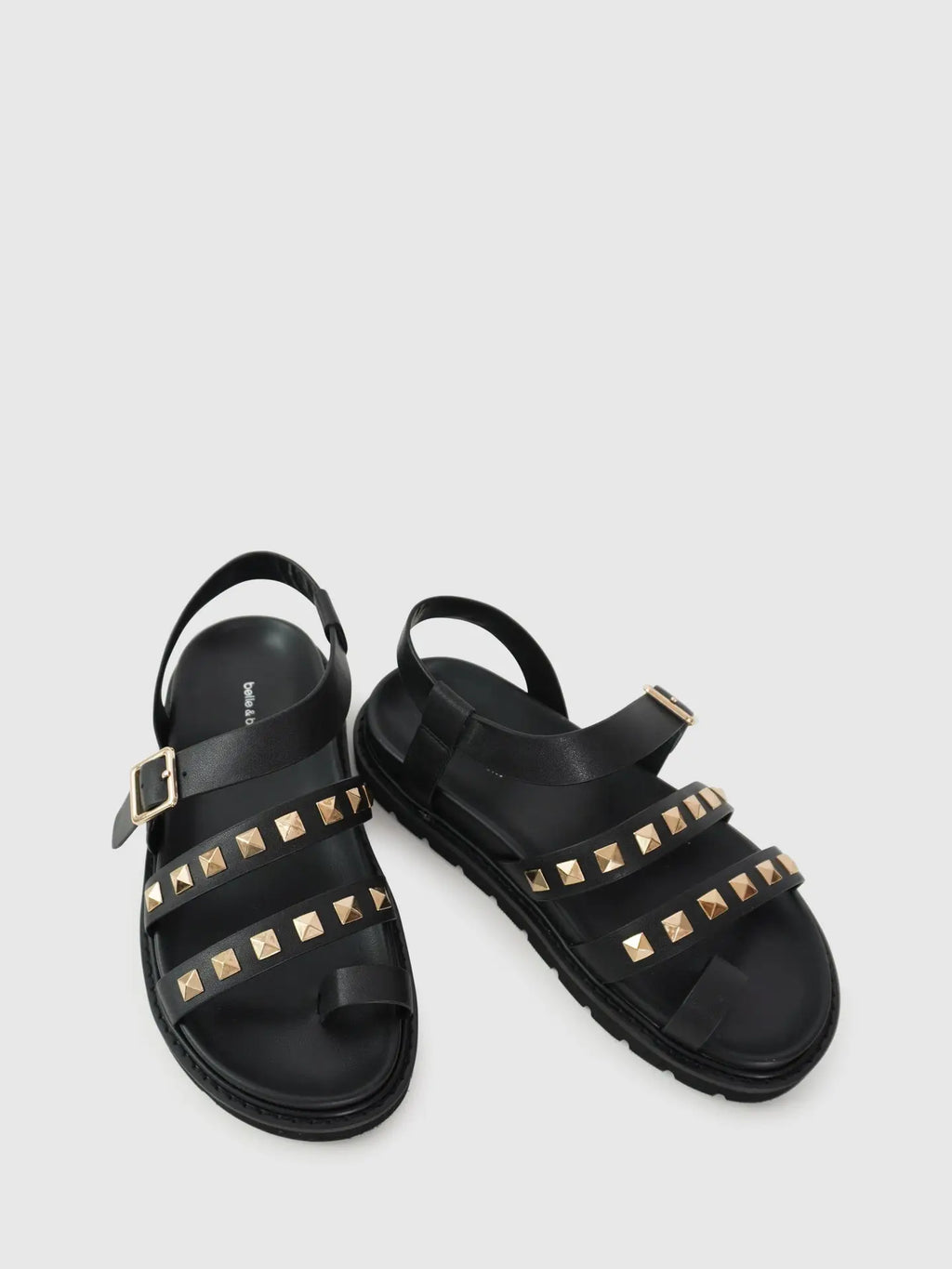 Morning Mood Chunky Stud Sandal - Black