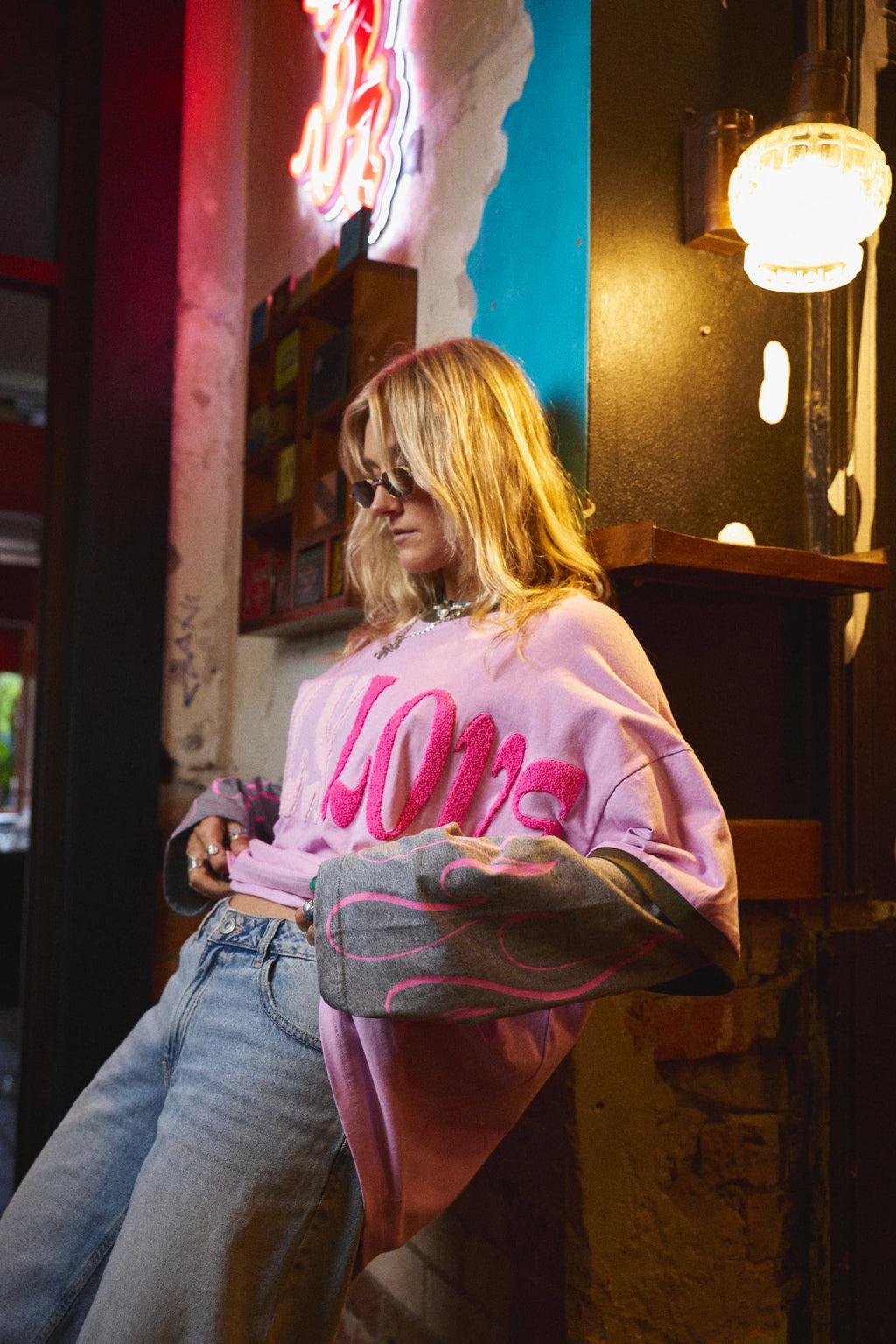 Love Sick Layered Tee - Wisteria