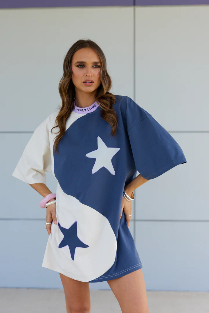 ONLY LOVERS LEFT- Yin Yang Tee Dress ~ Stone Lilac