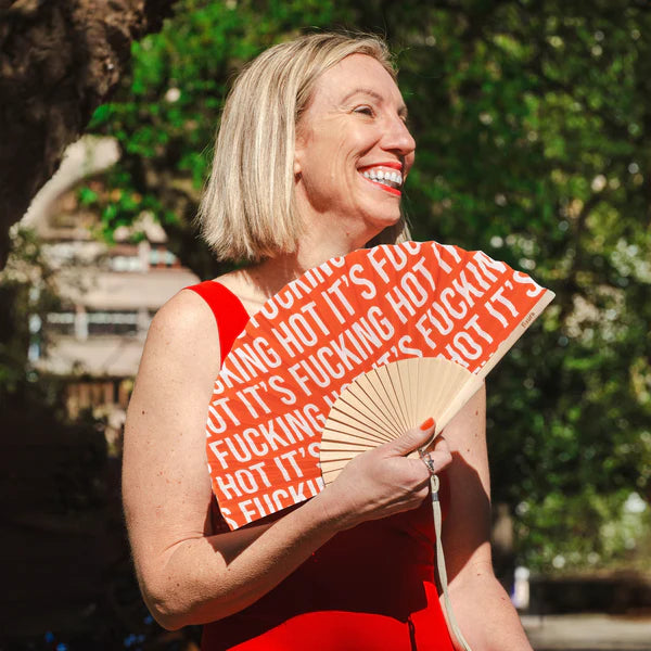 "It's fucking hot" fan