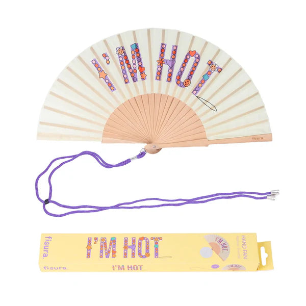 "I'm hot" beaded fan