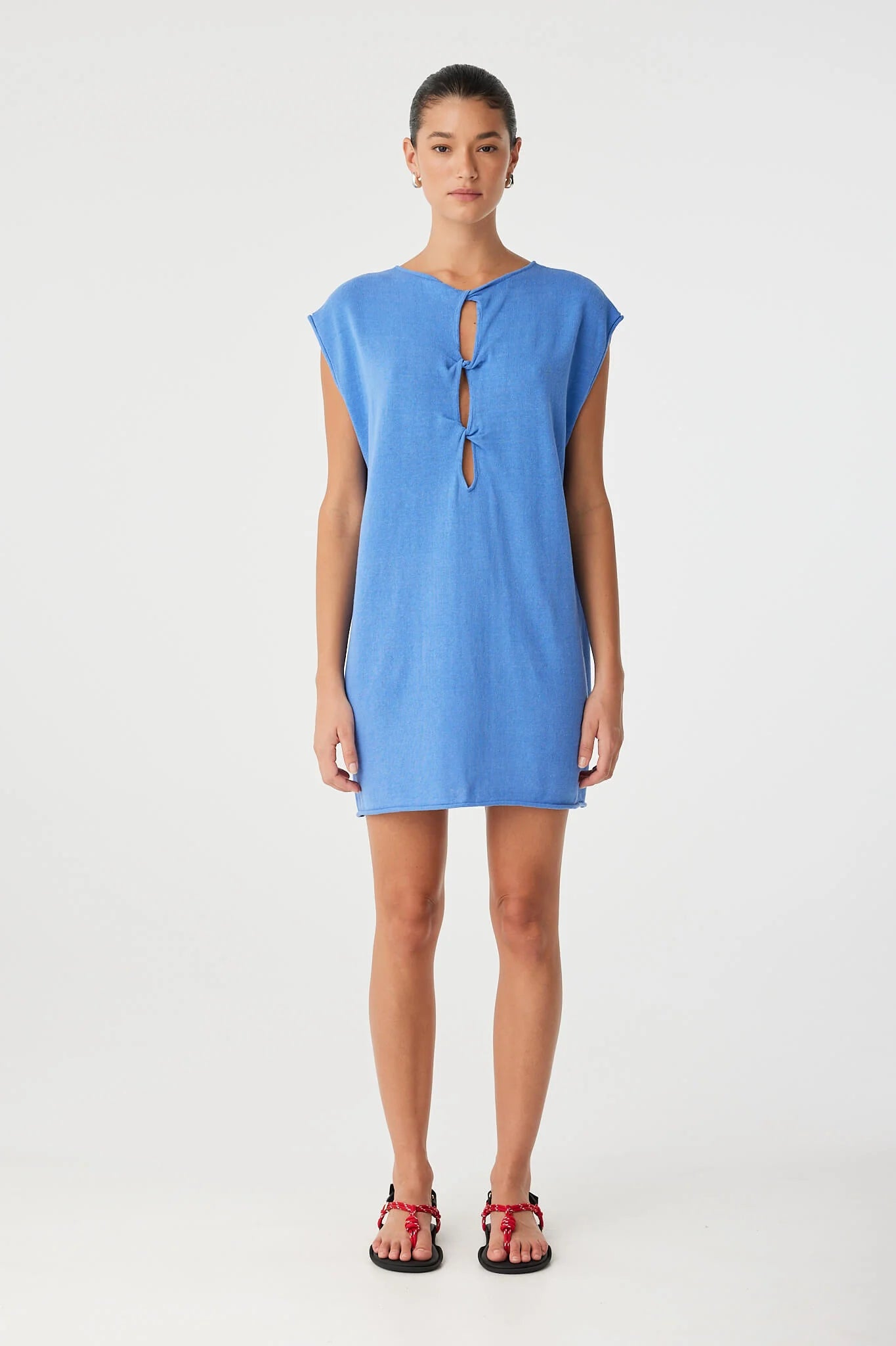 Pala Reversible Mini Dress - Pacific Blue