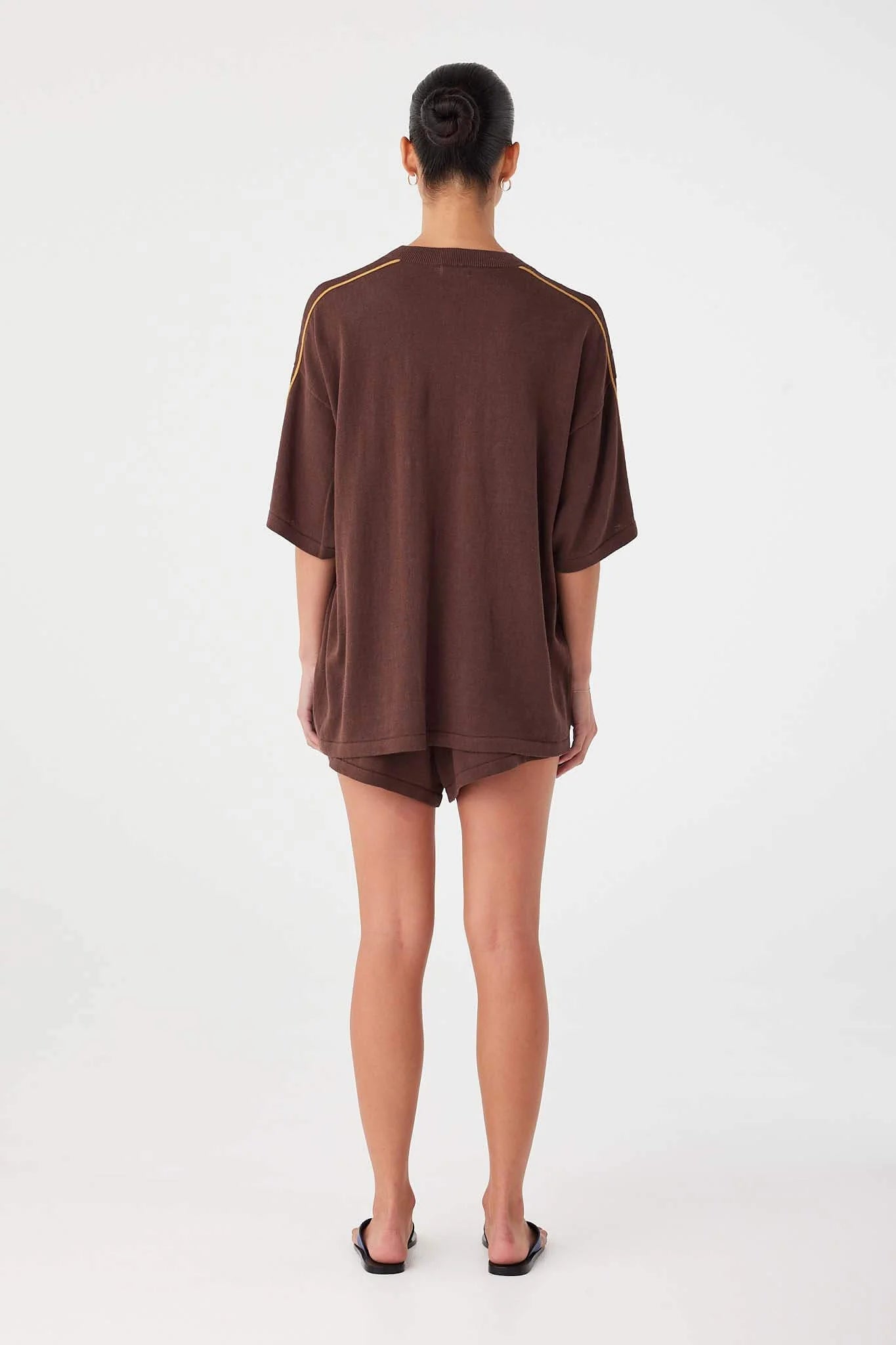 Pippa Oversized Tee - Espresso