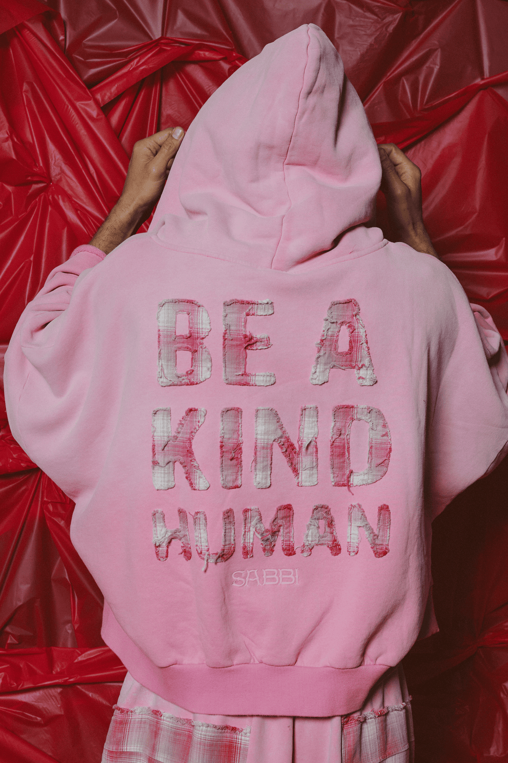 THE BE A KIND HUMAN HOODIE - PINK
