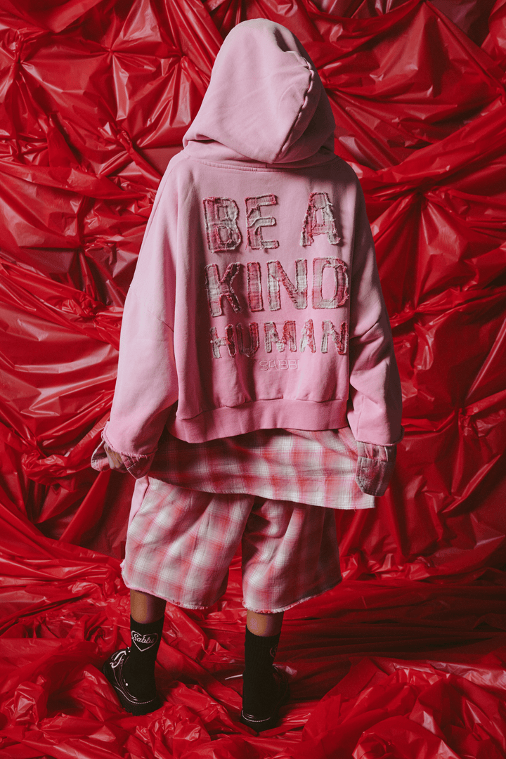 THE BE A KIND HUMAN HOODIE - PINK