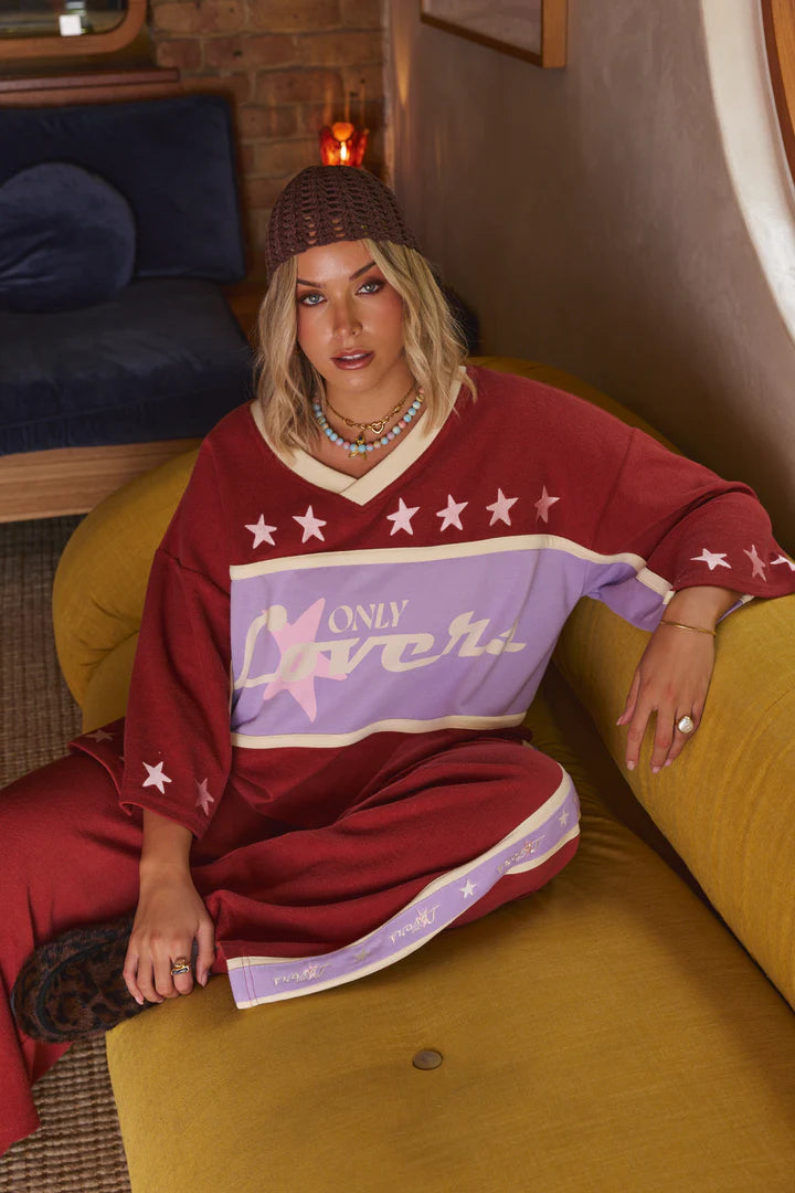 Surf League Jersey - Burgundy