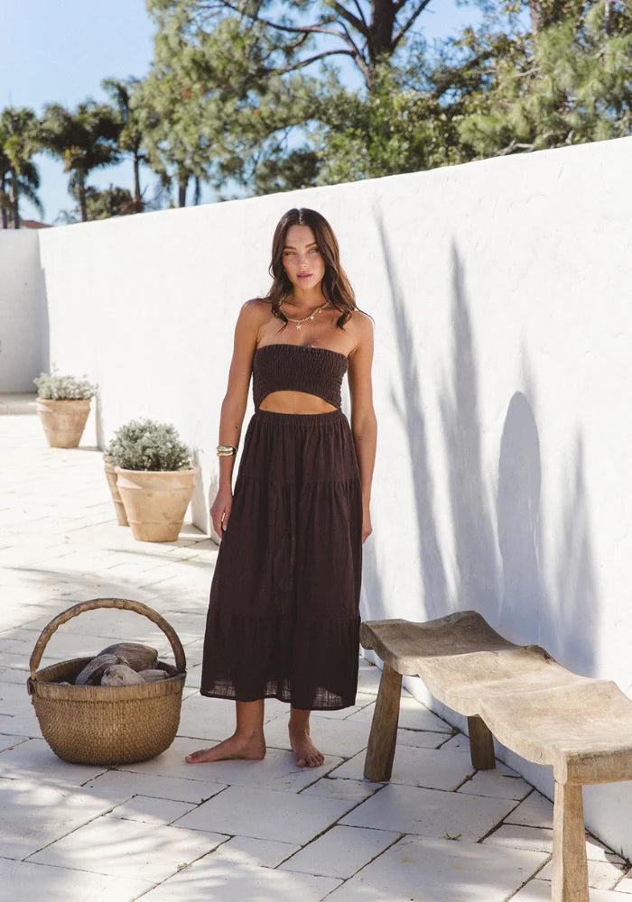 Leilani Midi Dress - Espresso