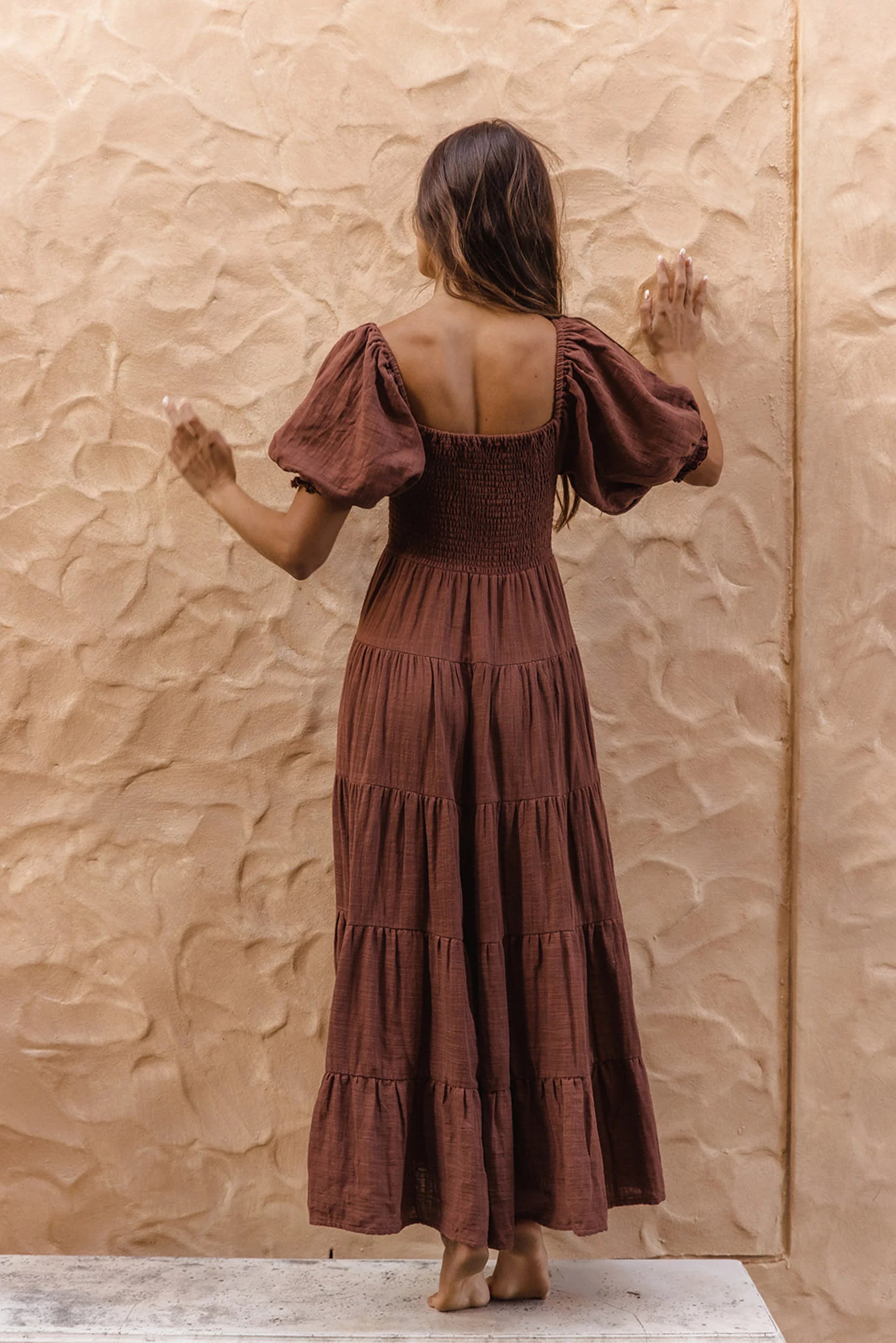 Flora Maxi Dress - Chocolate